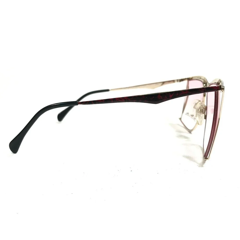 Vintage Renato Balestra Sunglasses RB516/958 Gold Red Frames with Pink Lenses